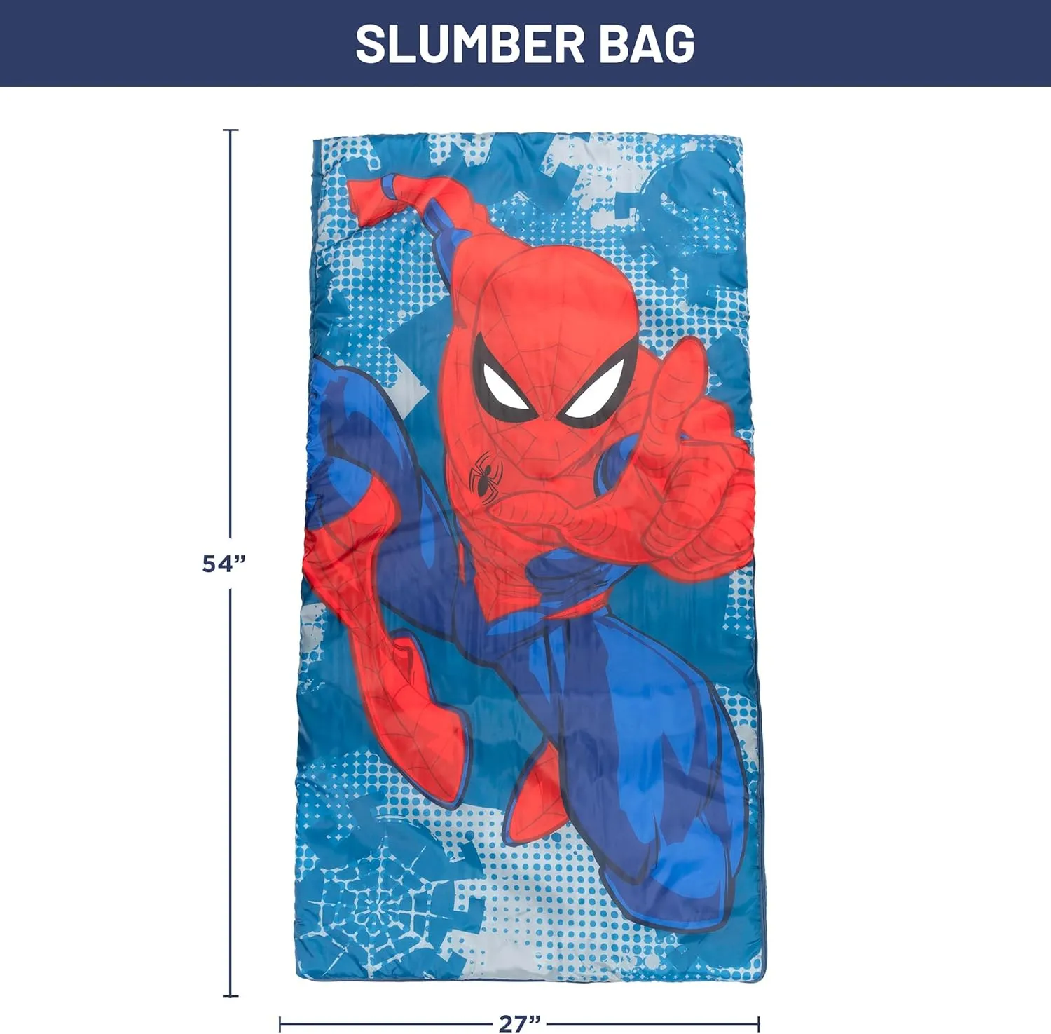 Jay Franco Marvel Spiderman Spidey Dots Slumber Sack - Cozy & Warm Kids Lightweight Slumber Bag/Sleeping Bag
