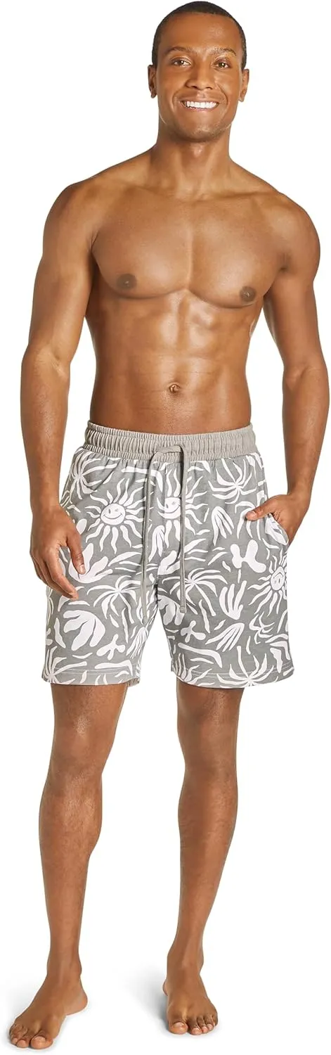 JOE BOXER Men's Jersey Pajama Bottoms Shorts – Soft & Breathable Sleepwear with Elastic Waist