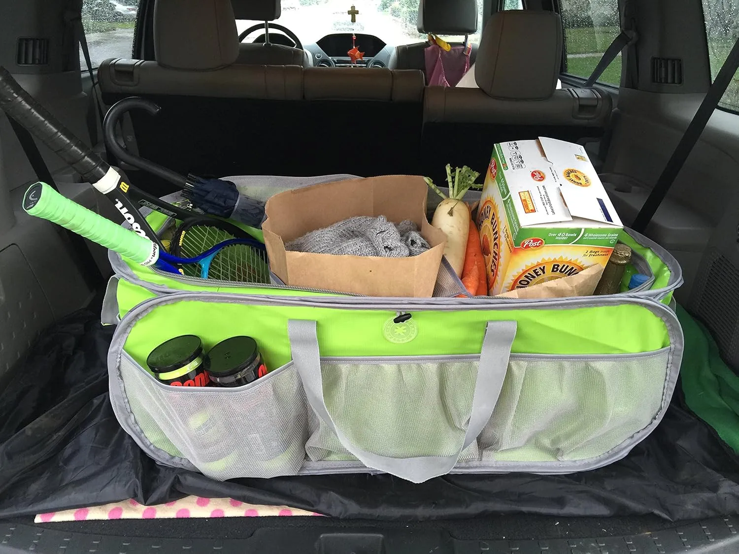 K-Cliffs Green Pop-Up Trunk Organizer | Heavy Duty Lining | Eco-Friendly Reusable