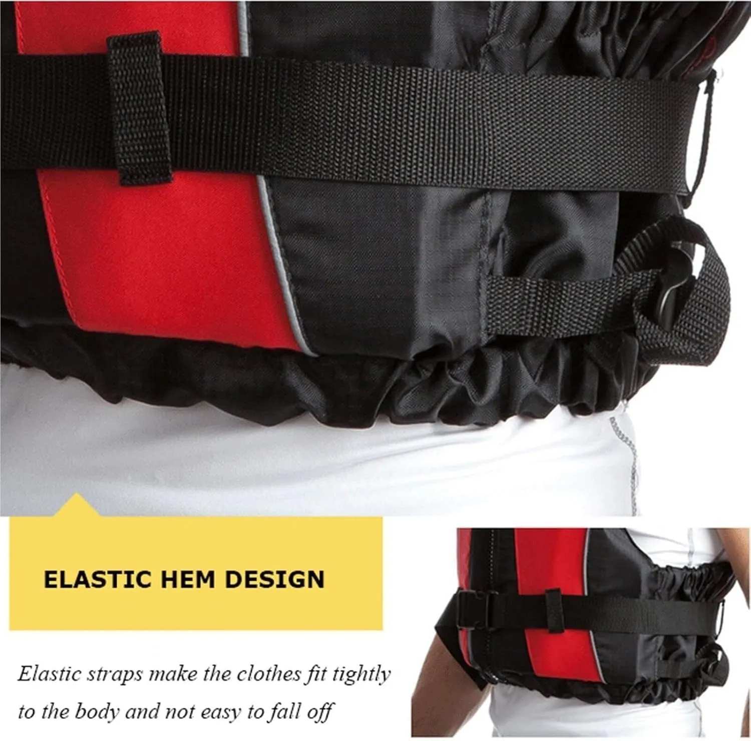 Kayaking Jackets with Zipper and Adjustable Waist, Float Swim Vest for Kayak, Sailing, Fishing, Paddle Sports