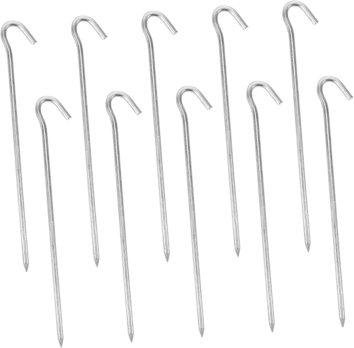 KESYOO 10pcs Tent Pegs Hard Ground Pegs Outdoor Tent Stakes Camping Tent Stake Garden Stakes for Fixing Ground Stakes Tent Accessories Landscape Stakes Tent Fixing Stakes Silver Iron