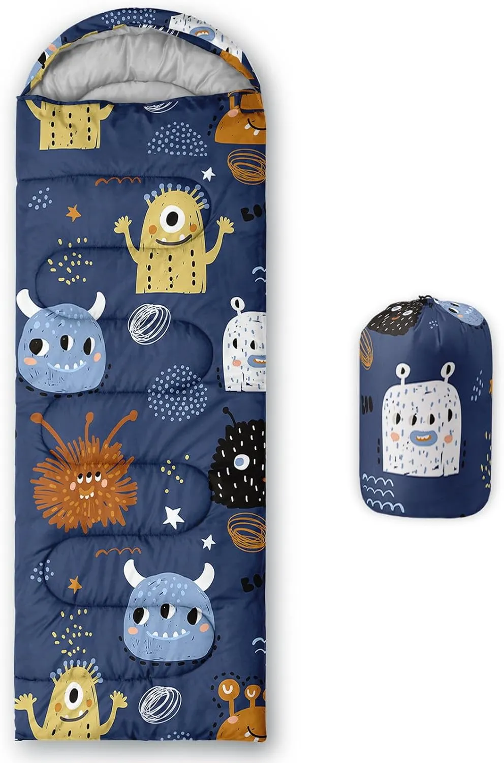 Kids Sleeping Bag for Boys Girls,Cute Puppy Print-Lightweight Warm Portable Outdoor Indoor-Waterproof Cold Weather Resistant Sleeping Bag for Camping Hiking
