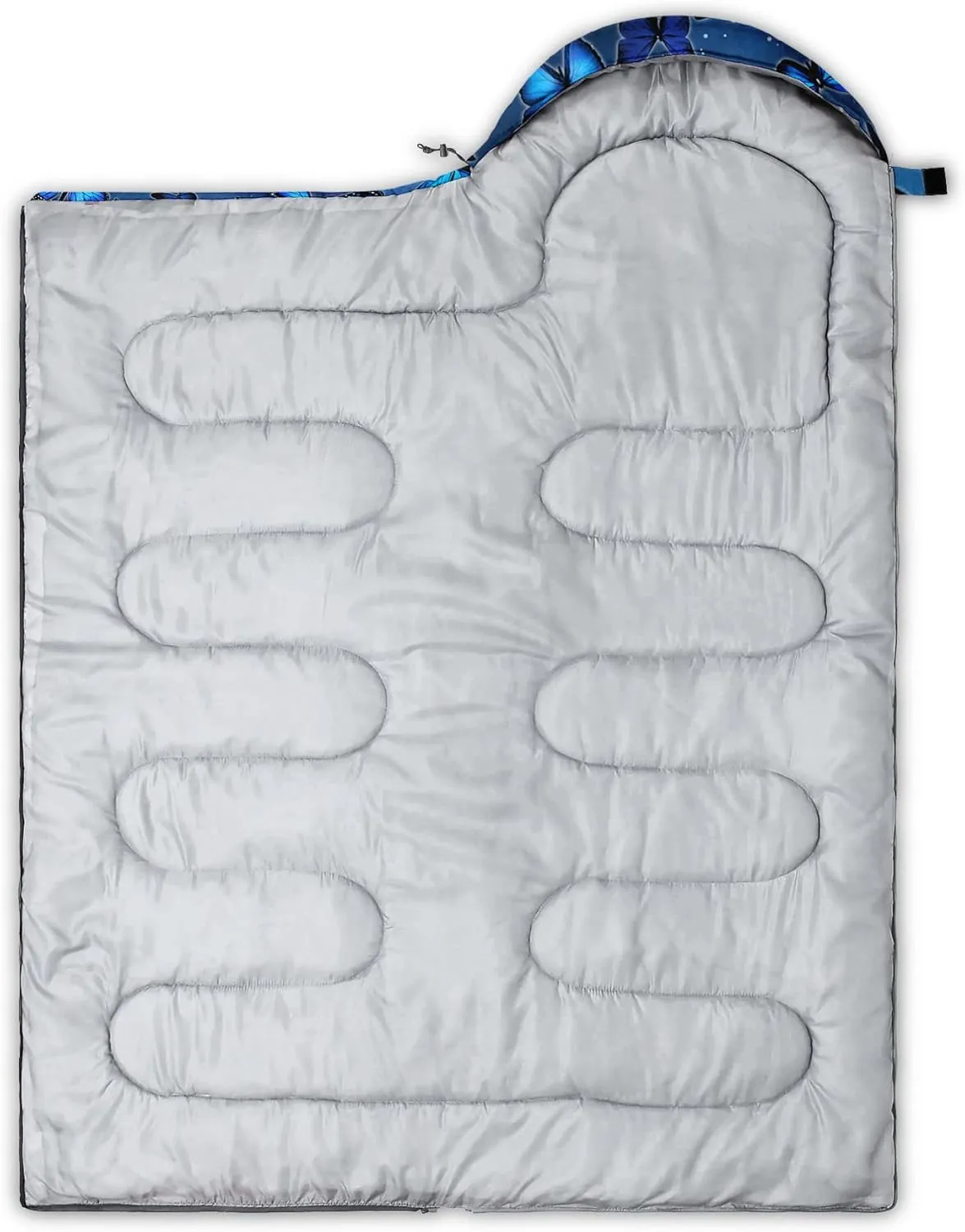 Kids Sleeping Bag for Boys Girls,Rocket Astronaut Moon Print-Lightweight Warm Portable Outdoor Indoor-Waterproof Cold Weather Resistant Sleeping Bag for Camping Hiking