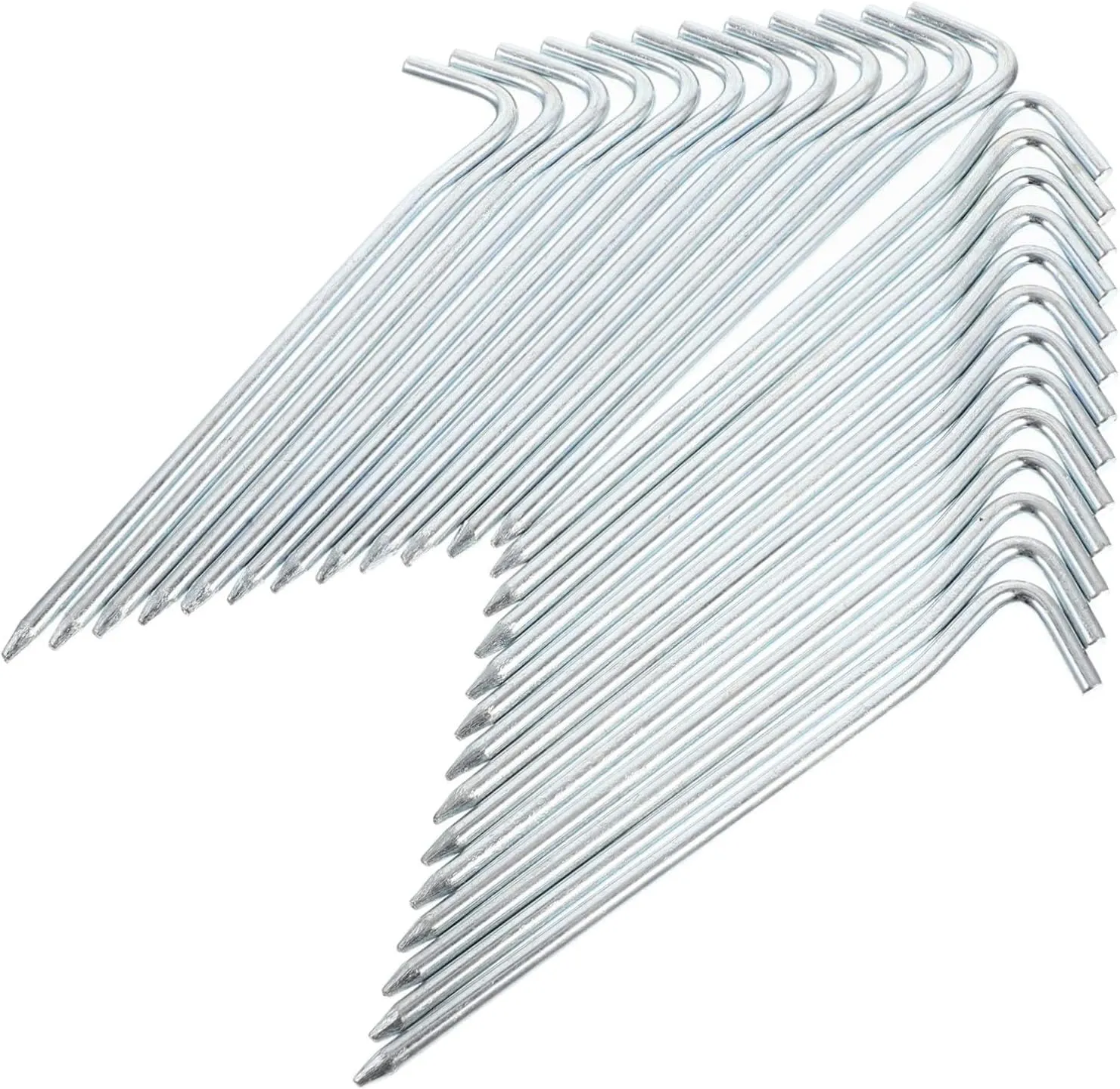 Kisangel 10pcs Heavy Duty Galvanized Iron Tent Stakes Durable Ground Nails for Camping Easy to Use and Resistant Pegs for Secure Tent Anchoring