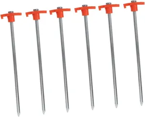 Kisangel 6pcs Heavy Duty Tent Stakes Portable Ground Anchors for Camping Lawn and Canopy Use Durable Resistant Design for Securing Tents and Outdoor Equipment