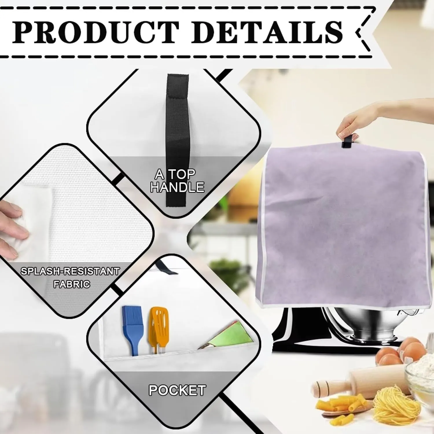 Kitchen Aid Mixer Cover Blender Cover Small Appliance Cover Kitchen Mixer Blender Covers Food Processor Dust Cover With Top Handle For Home Decor Organizer Bag Small Rabbit Design