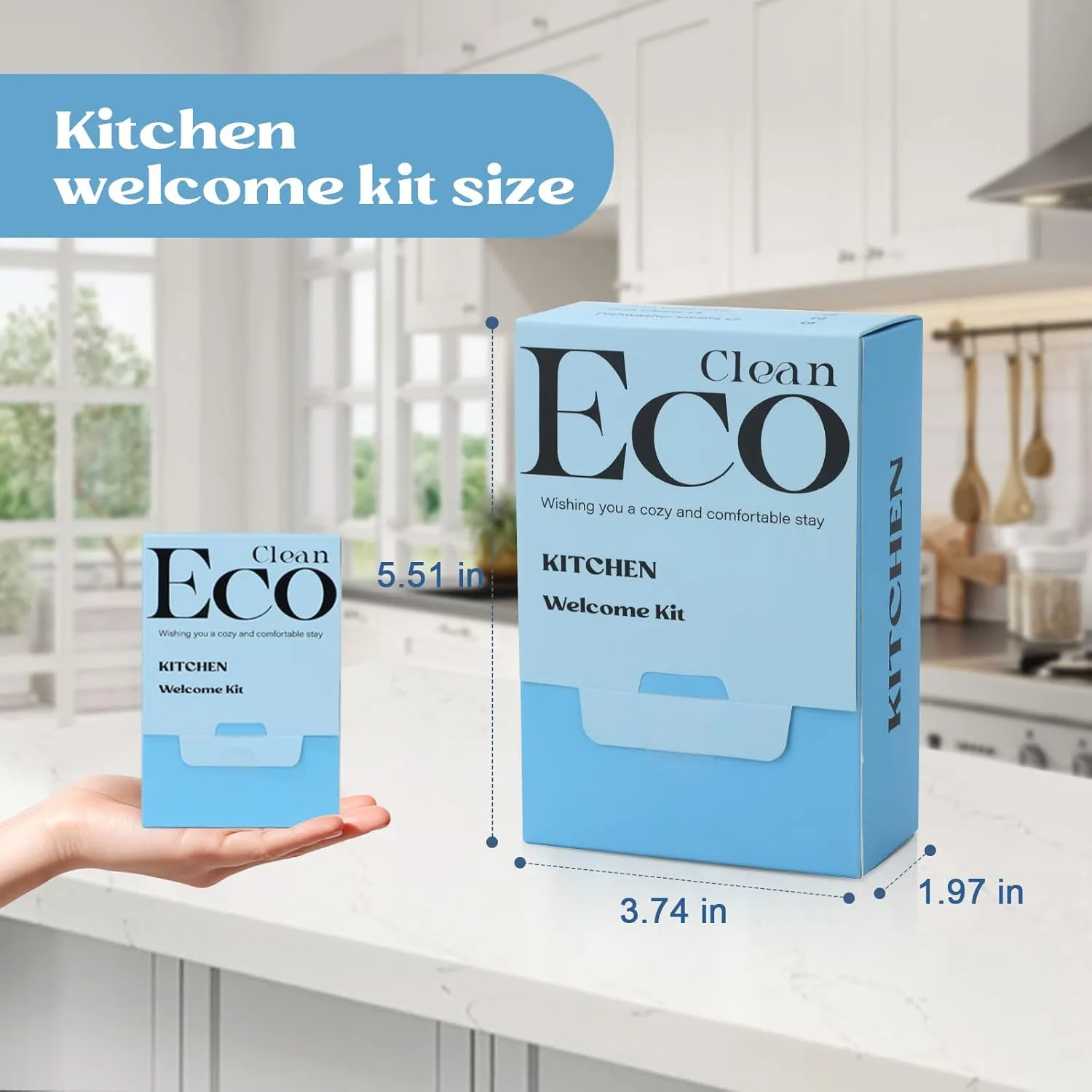 Kitchen Cleaning Kit, 4 Individual Package Cleaning Supplies, Pre-load Dish cloth, Dishwashing Tablets, Laundry Detergent Sheets, Hand Wash. Efficient Convenient & Portable Travel Size(20 Boxes Bulk)