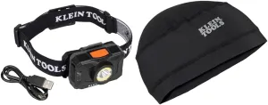 Klein Tools 56414 800 Lumen Rechargeable Headlamp and 60181 Cooling Helmet Liner Bundle