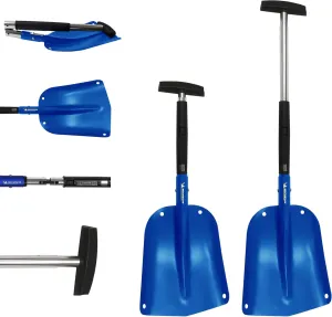 Koolatron Ultra Compact 40" Folding Utility Snow Shovel for Car Emergency, Blue, Telescoping Handle, Collapsible, Lightweight, Winter Survival Gear, for SUV, Truck, Snowmobile, Camping, Skiing