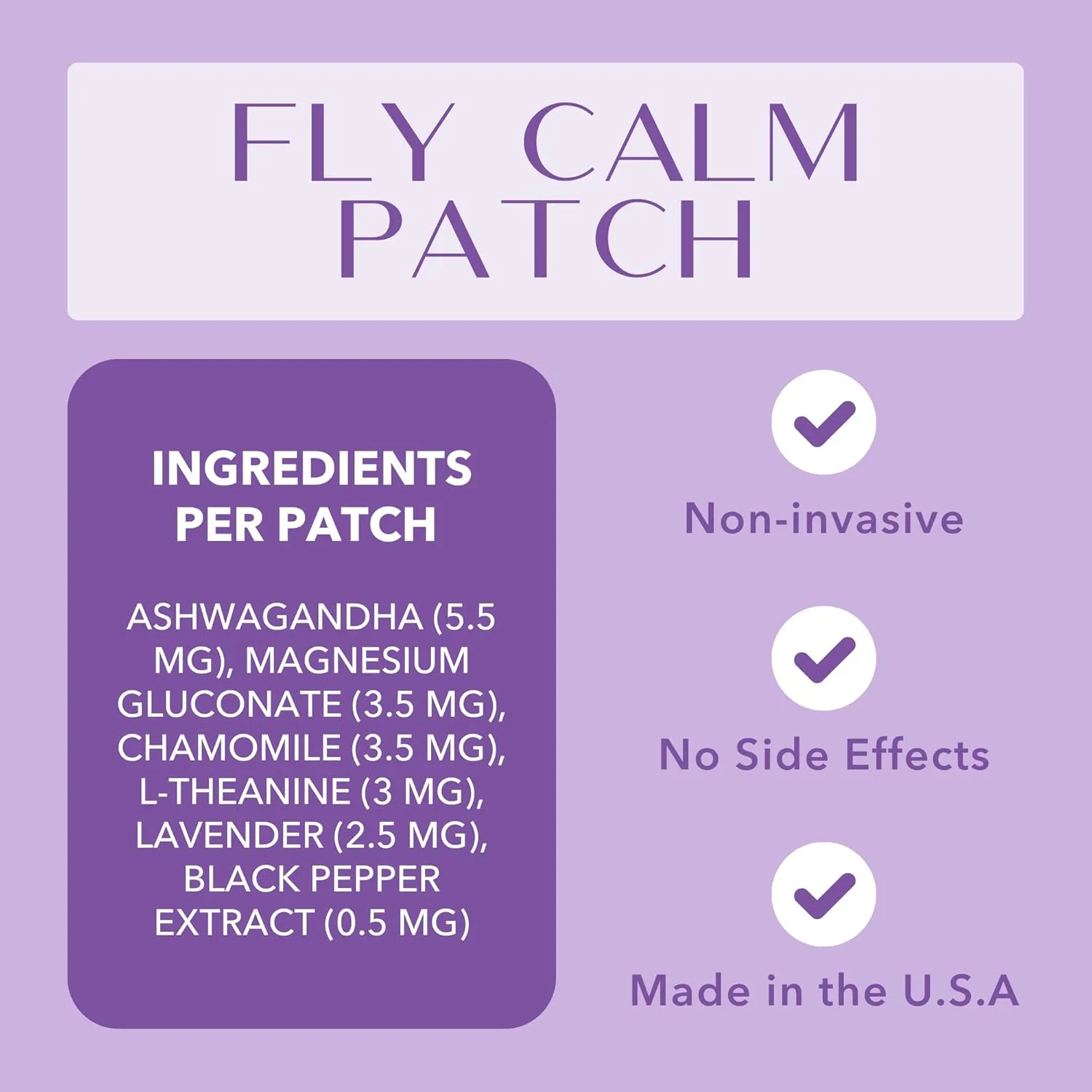 Laki Naturals Fly Calm Patch (Pack of 8) - Relax Nerves, Support Stress, Ease Your Mind for Happy Air Travel - Natural Ingredients to Support Airplane Stress - Calm Your Fear of Flying Naturally