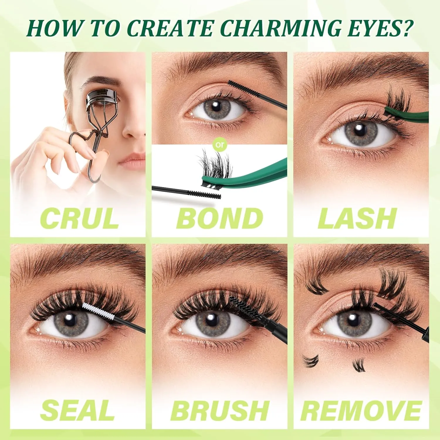Lash Extension Kit 3D Effect Volume Lash Clusters Kit 120pcs D Curl Waterproof Kit DIY Eyelash Extension Kit with Bond and Seal Lash Glue Remover Lash Applicators (Kit-PuffSilk V3D01-8-18MIX)