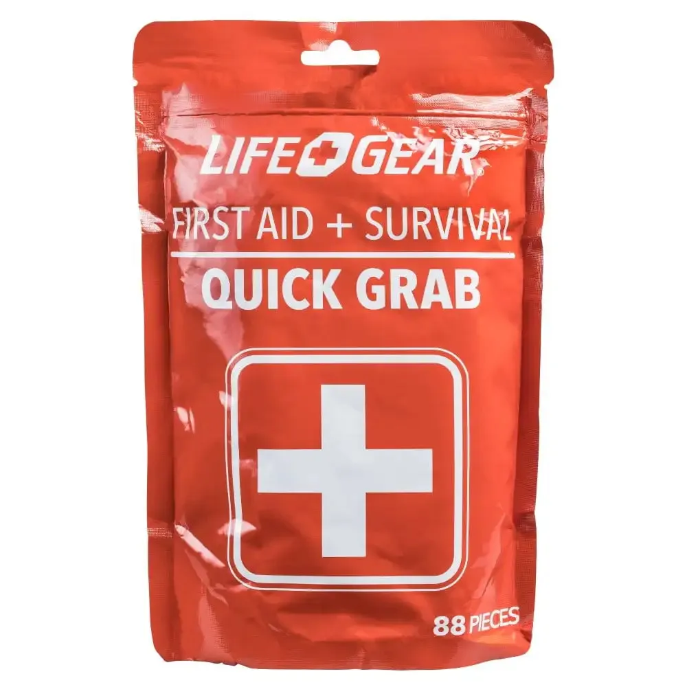 Life Gear 88 pc Quick Grab First Aid Survival Kit