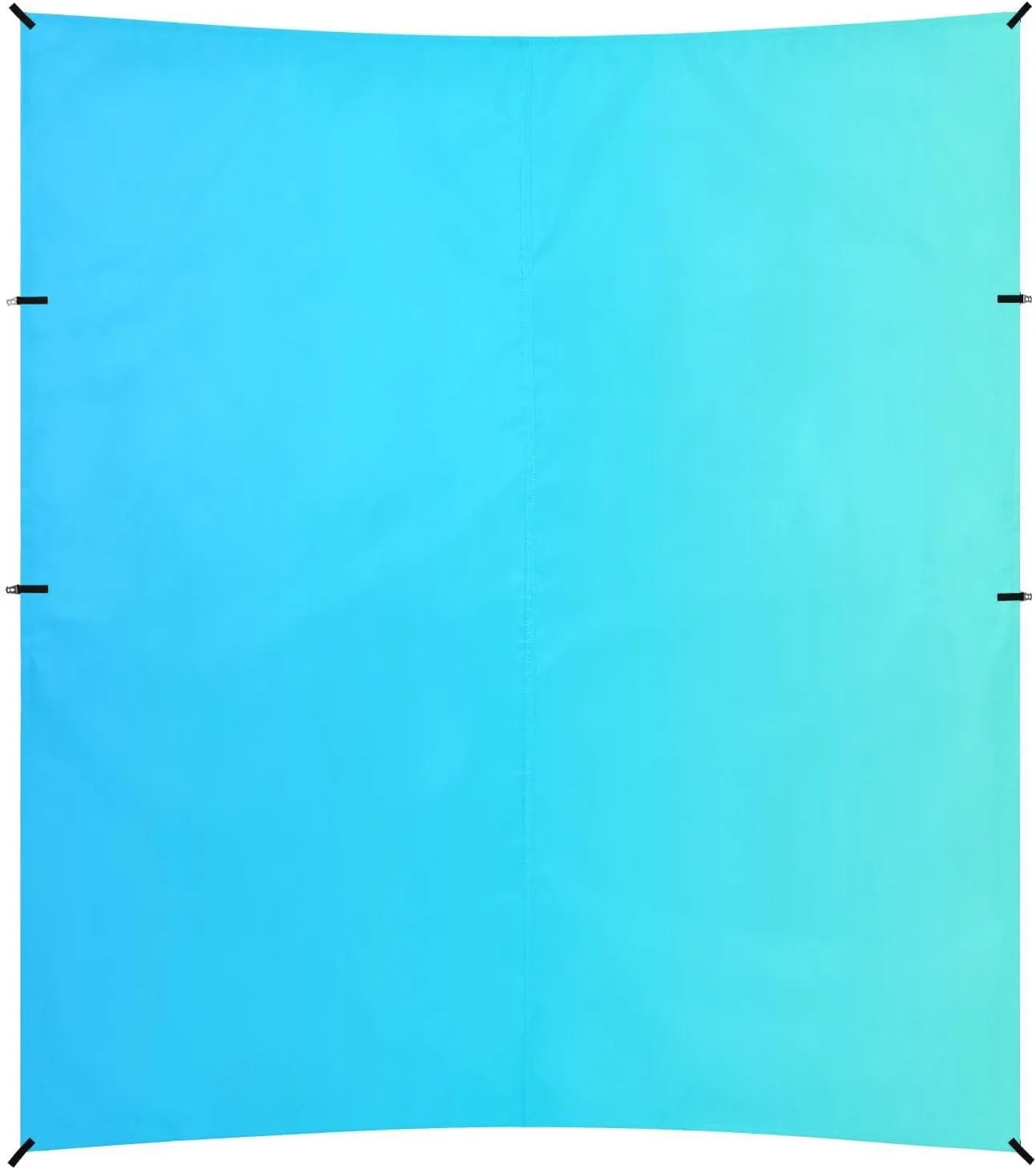 Light Blue Gradient Foldable Beach Cabana UPF50  Protection Easy Setup Large Sun Shelter Includes Sand Shovel, Sandbags, Stability Poles for Family Trips, Picnics & Camping
