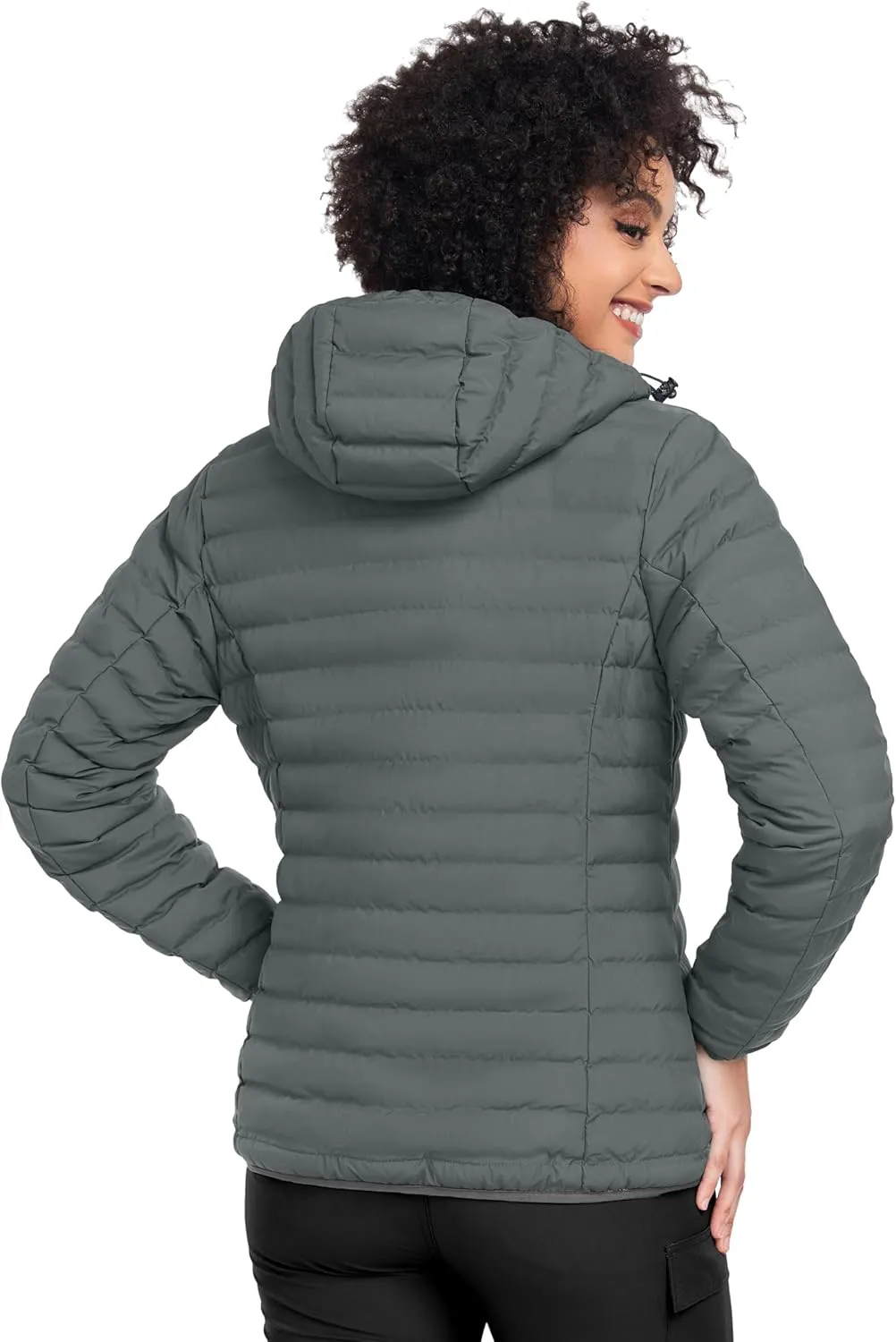 Little Donkey Andy Women's Warm Waterproof Puffer Jacket Hooded Windproof Winter Coat with Recycled Insulation