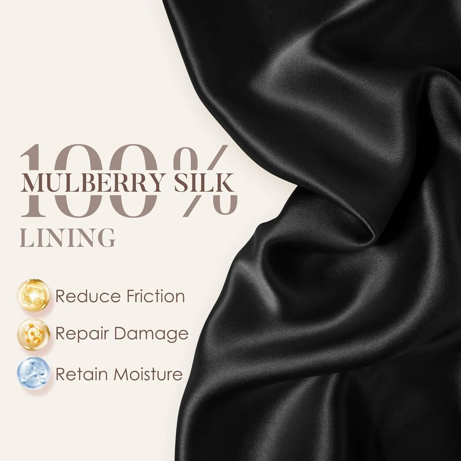 LULUSILK Mulberry Silk Lined Sleep Cap, No More Frizzy Tangled Hair, Stay On All Night Silk Hair Wrap for Sleeping with Adjustable Strap, Silk Bonnet for Women and Men, Bijou Blue, Pack of 1
