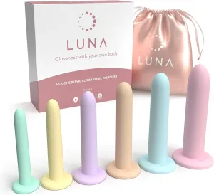 Luna Silicone Dilators for Pelvic Floor Strengthening - 6 Different Sizes - Pelvic Floor Strengthening Device Women - Dilators for Women
