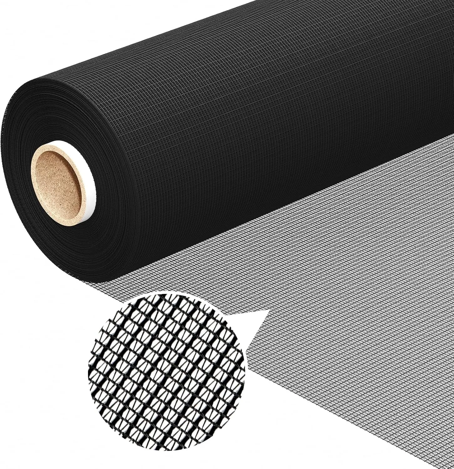 MAGZO Window Screen Replacement Roll with Angled Interlaced Woven 40 Mesh, 37"x197" Mesh Screen for Paito Sliding Doors Repair Kit, Rainproof & Dustproof, Ideal for Windows, Doors & DIY Projects