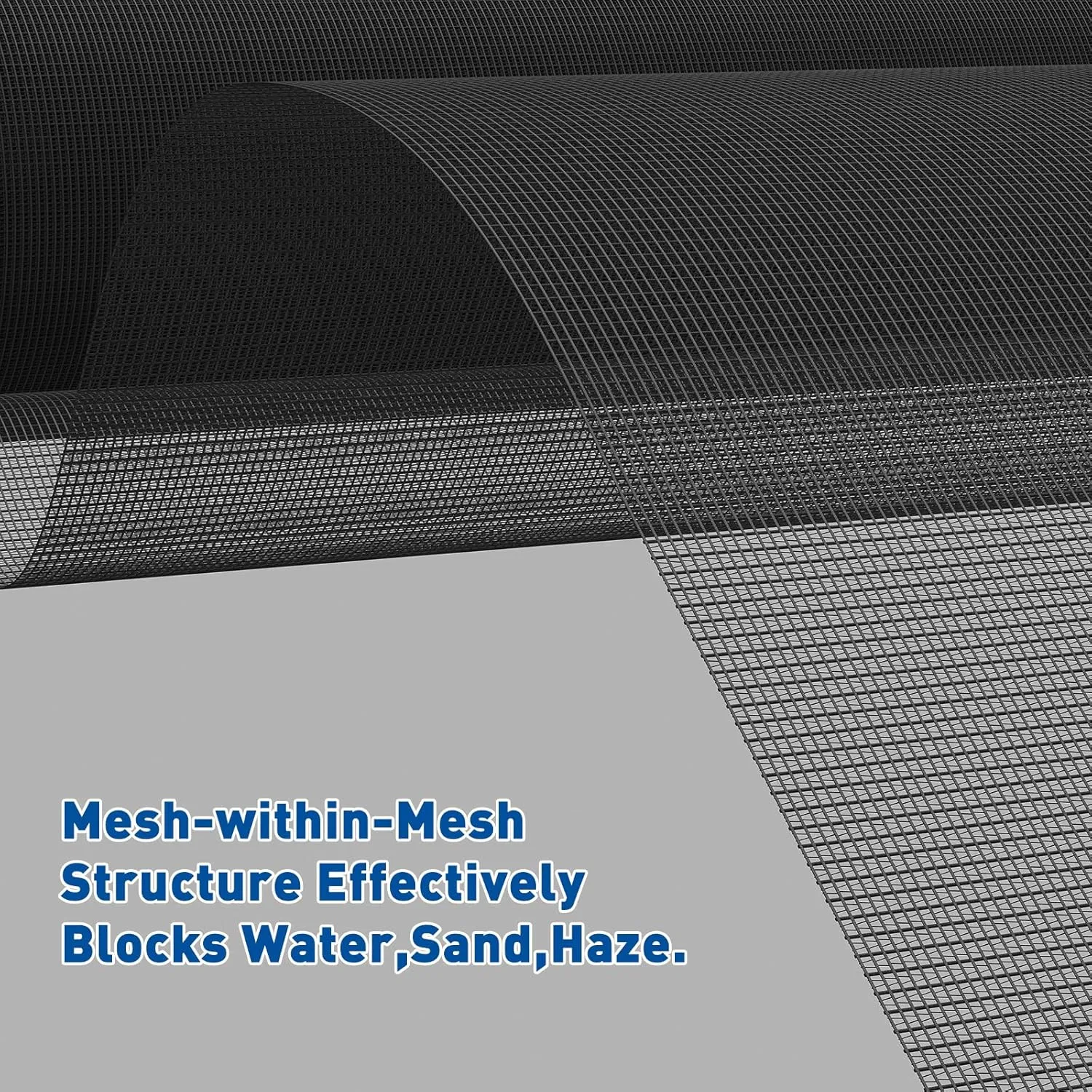 MAGZO Window Screen Replacement Roll with Angled Interlaced Woven 40 Mesh, 37"x197" Mesh Screen for Paito Sliding Doors Repair Kit, Rainproof & Dustproof, Ideal for Windows, Doors & DIY Projects