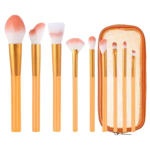 Makeup Brush Set with Storage Case, 9 Pcs Professional Synthetic Flat Foundation Brush,Eyeliner Contour Eyeshadow Concealer Blending Powder Brush,Gifts for Women