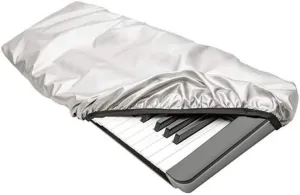 Maloney StageGear Piano Keyboard Dust Cover for 76 & 88 Key Keyboards - Reversible Black Nylon Keeps it Free from Dust, Dirt, & Moisture; Silver Reflective Material Protects from Sun - Large (82759)