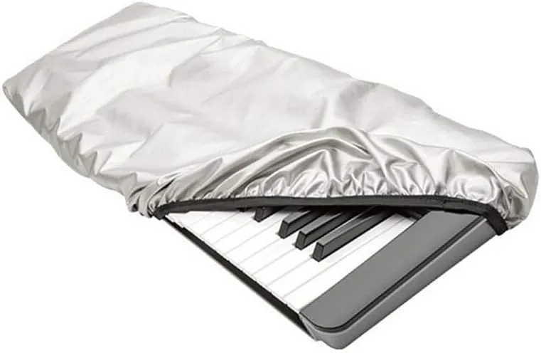 Maloney StageGear Piano Keyboard Dust Cover for 76 & 88 Key Keyboards - Reversible Black Nylon Keeps it Free from Dust, Dirt, & Moisture; Silver Reflective Material Protects from Sun - Large (82759)