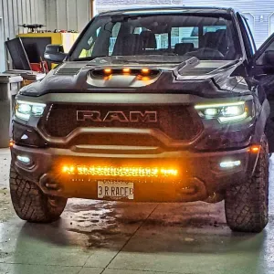 M&R Automotive LED Lightbar | Ultra-Bright 2019 2020 2021 2022 RAM TRX LED M&R 40'' LIGHTBAR | Easy Install 40'' LED Light in 15000 Lumens White and 7000 Lumens Amber (AMBER) (RAMTRXWA)