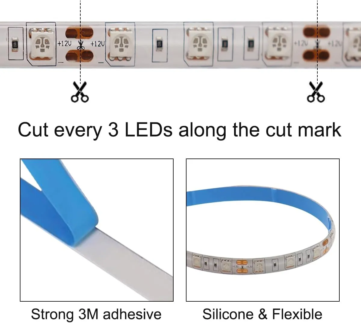 Marine Boat Led Strip Lights, 32.8FT Pontoon Strip Light, Interior and Exterior Waterproof 12V Night Fishing Night for Jon Boat, Kayak, Yacht, Cabin, 2PCS (Blue)
