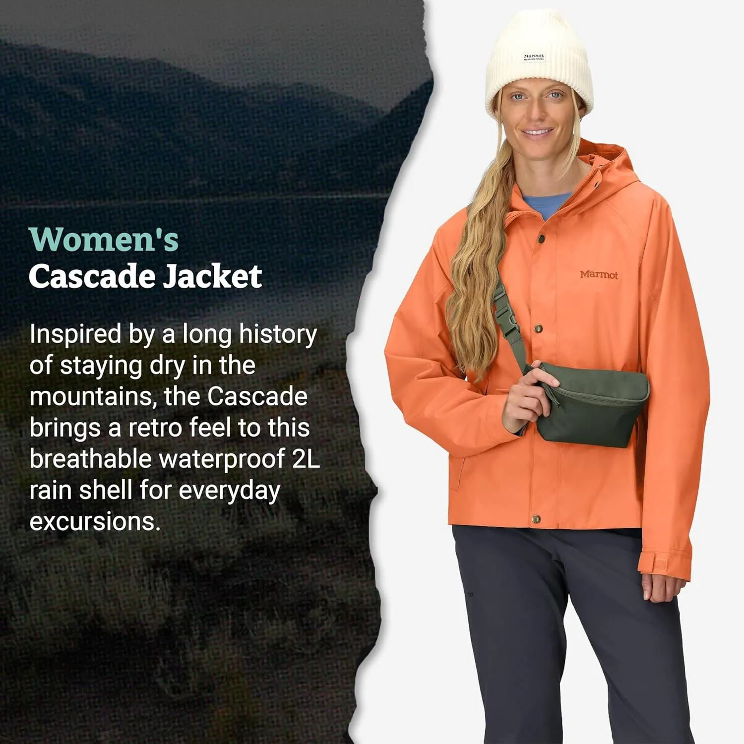 MARMOT Women's Cascade Durable & Waterproof Rain Jacket
