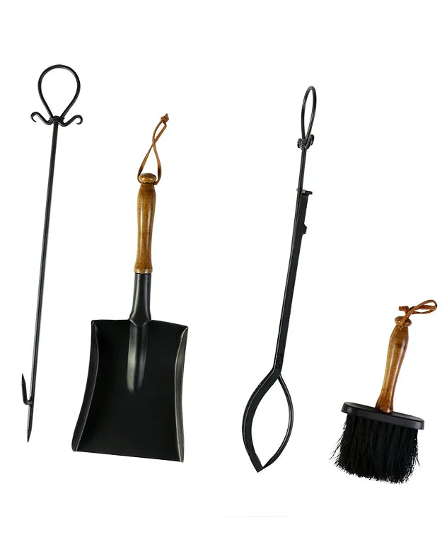 Mayfair Black Fire Tools and Log Storage Unit