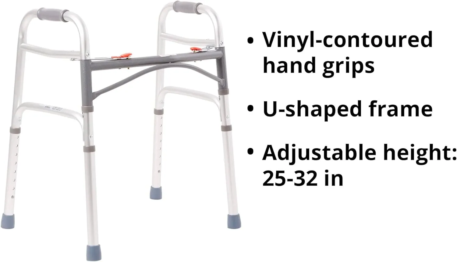 McKesson Junior Folding Walker for Children, Adjustable Aluminum Frame - Pediatric Medical Walking Aid - 350 lbs Weight Capacity, 1 Count