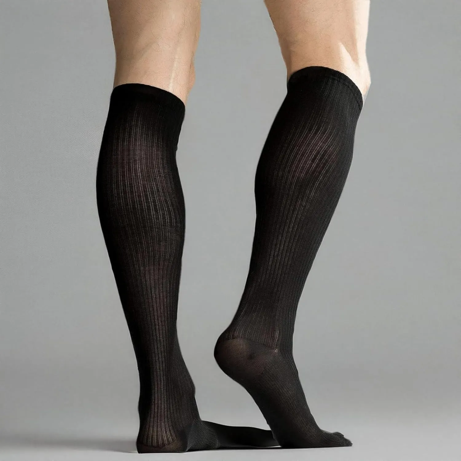  MD Cotton Compression Socks for Women and Men 4/6 Pairs 8-15/15-20 mmHg Knee High Socks for Sports Travel Nurse Edema
