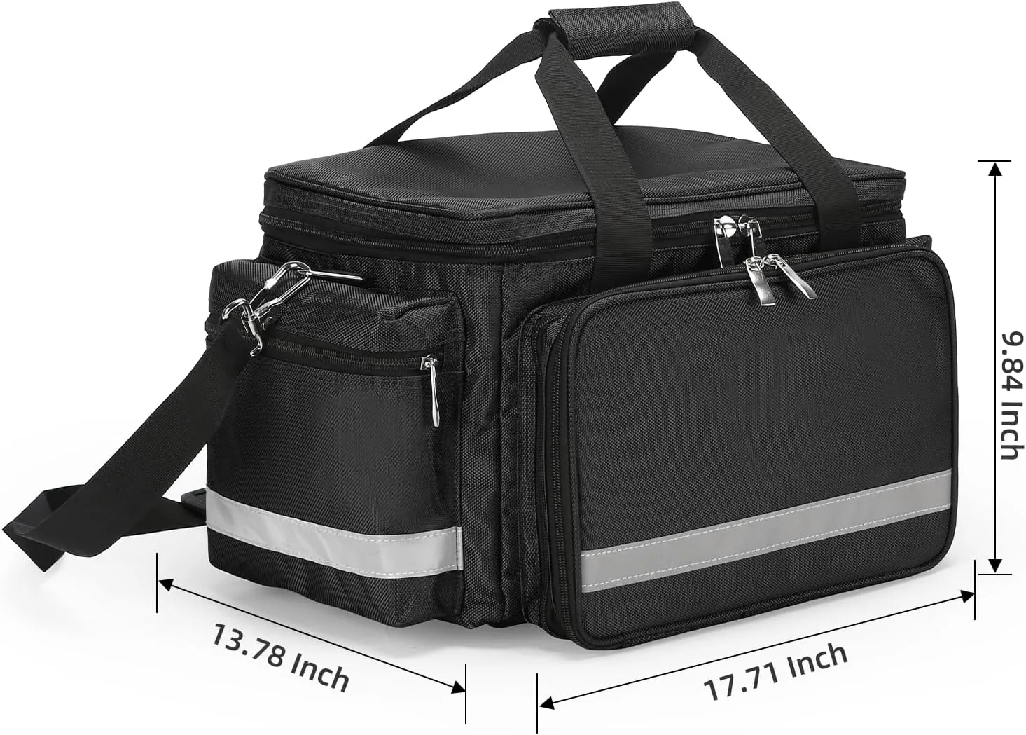 Medical Bag Empty Emergency Bag First Responder Bag First Aid Bag Home Health Nurse Bag Empty First Aid Storage Bag with Detachable Divider Medical Supplies Bag Emergency Responder Trauma Bag