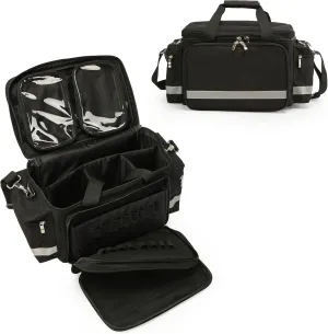 Medical Bag Empty Emergency Bag First Responder Bag First Aid Bag Home Health Nurse Bag Empty First Aid Storage Bag with Detachable Divider Medical Supplies Bag Emergency Responder Trauma Bag