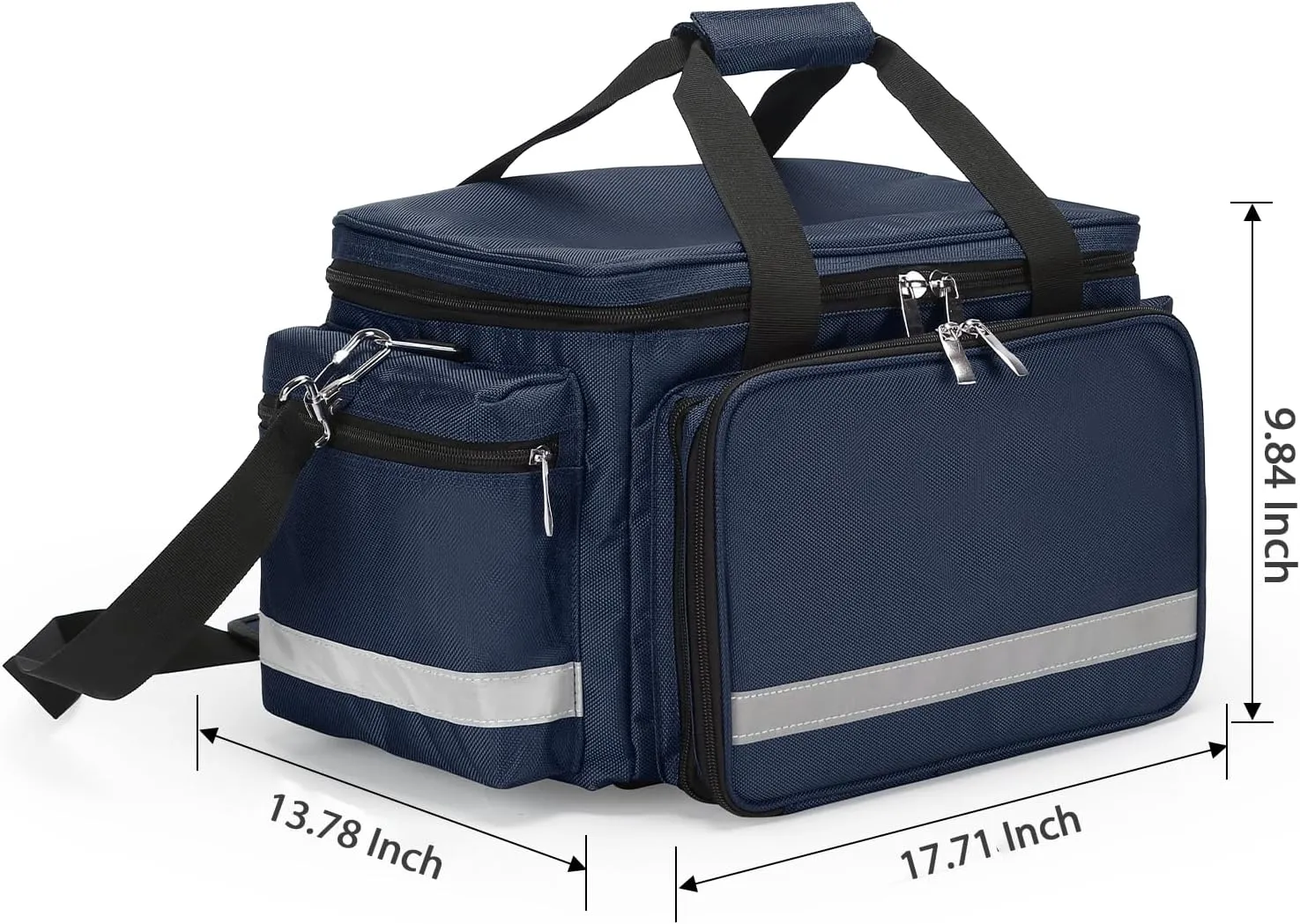 Medical Bag Empty First Aid Bag Home Health with Detachable Divider Medical Supplies Bag Emergency Responder Trauma Bag for Nursing Student,Therapist,Doctors