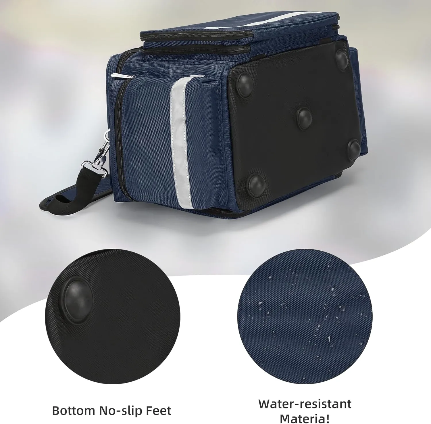 Medical Bag Empty First Aid Bag Home Health with Detachable Divider Medical Supplies Bag Emergency Responder Trauma Bag for Nursing Student,Therapist,Doctors