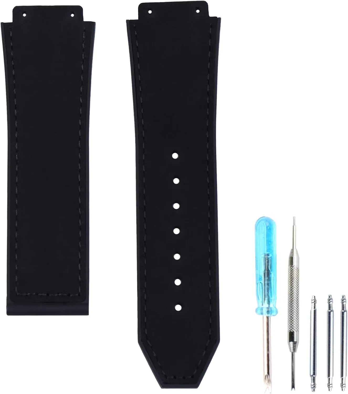 men's leather watch strap 19mm*25mm compatible with Hublot Big Bang series outdoor sports waterproof rubber watch bands accessories Big Bang wristband Bracelet for women