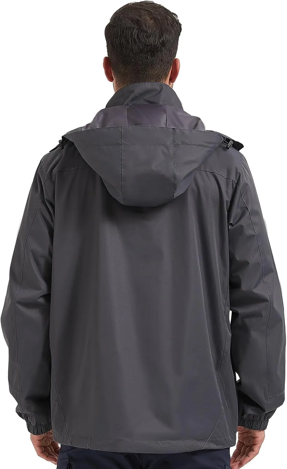 Men's Rain Jacket Waterproof Lightweight Hood jackets for Hiking Cycling Travel Raincoat S-6XL