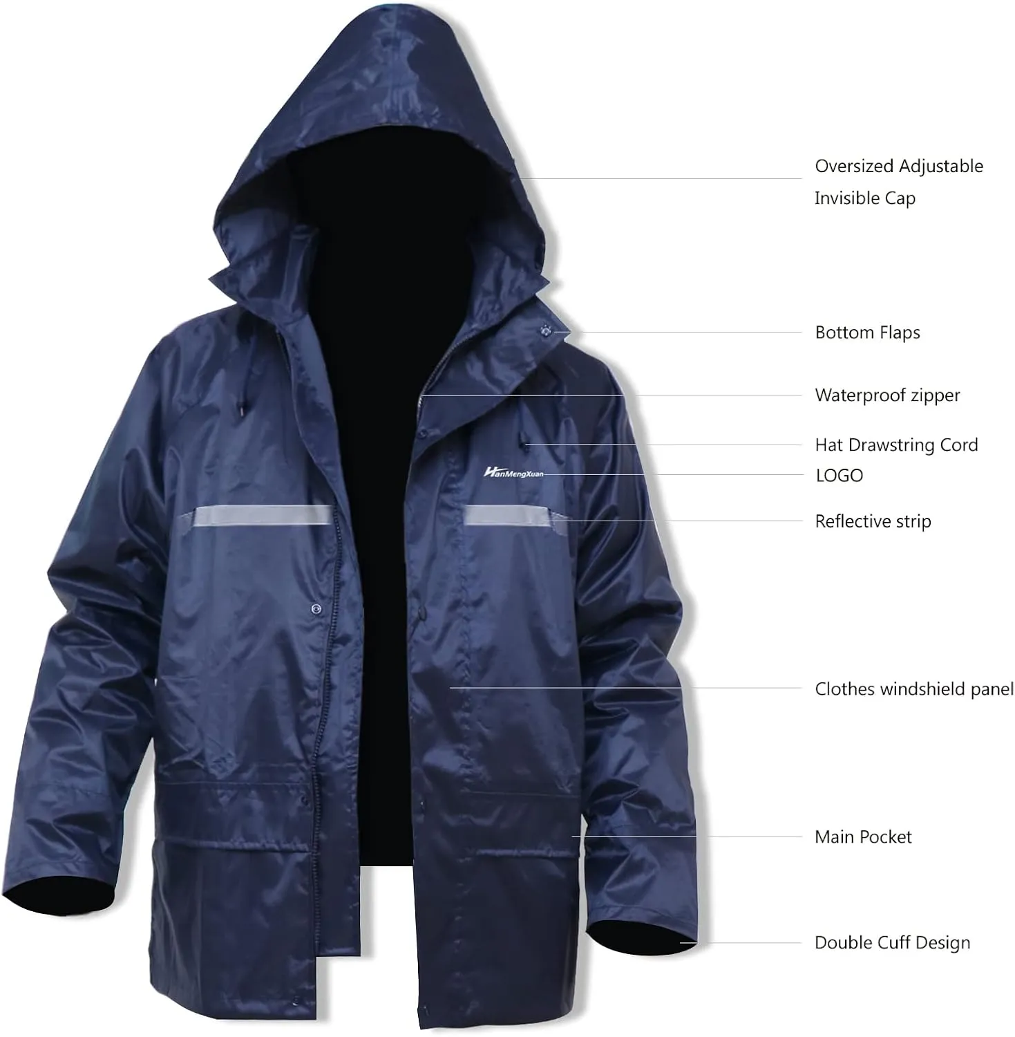 Men's Rain Suit Lightweight Waterproof Protective Raincoats (Jackets and Pants) Rain Gear Workwear