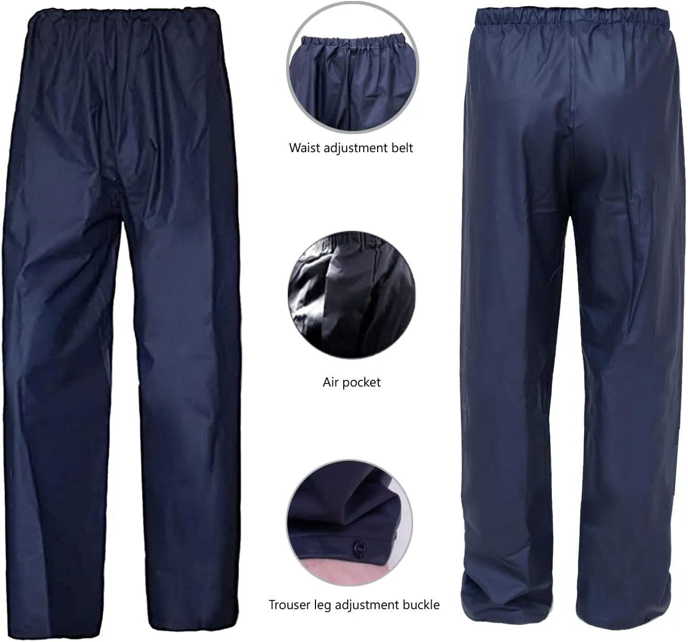 Men's Rain Suit Lightweight Waterproof Protective Raincoats (Jackets and Pants) Rain Gear Workwear