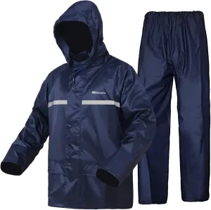 Men's Rain Suit Lightweight Waterproof Protective Raincoats (Jackets and Pants) Rain Gear Workwear