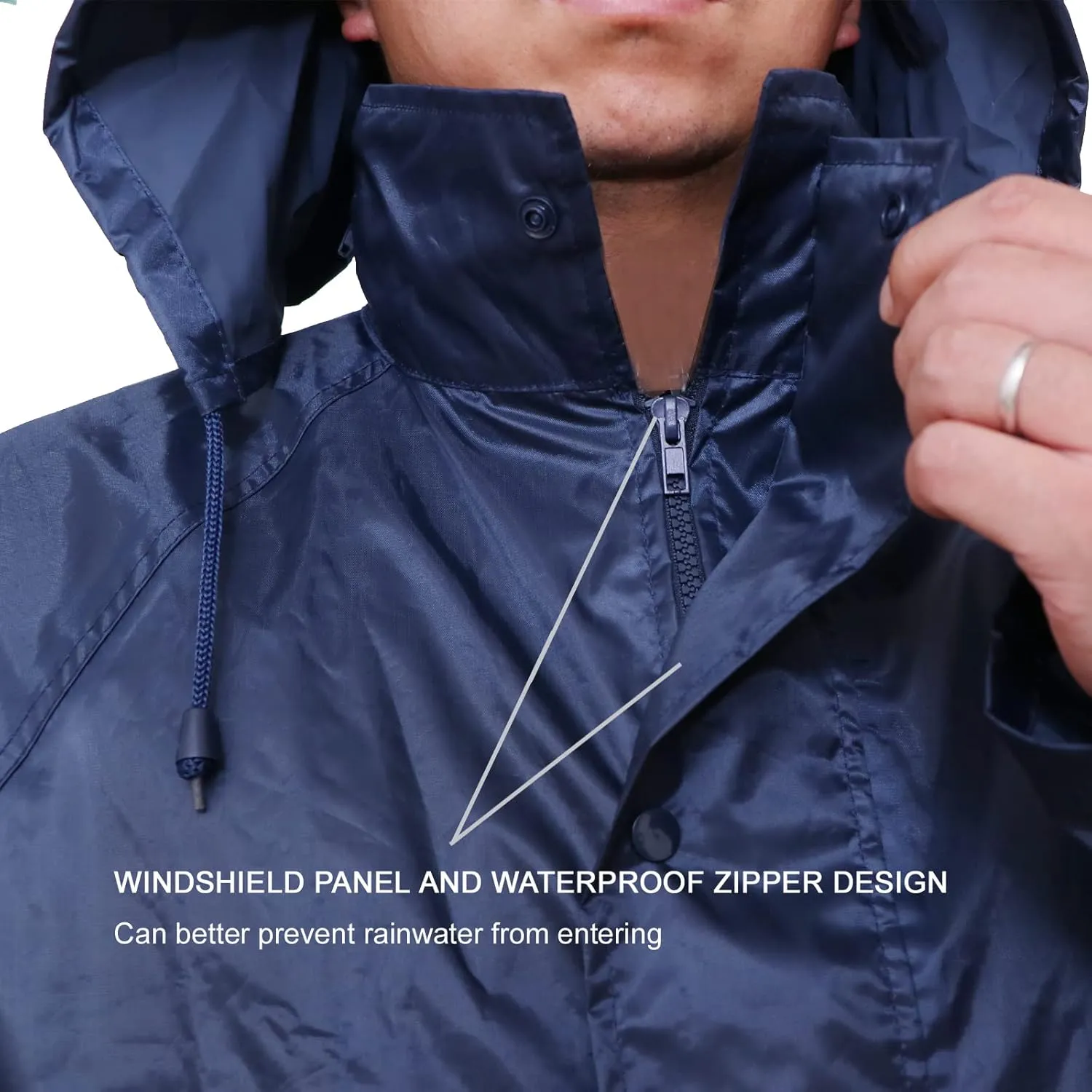 Men's Rain Suit Lightweight Waterproof Protective Raincoats (Jackets and Pants) Rain Gear Workwear