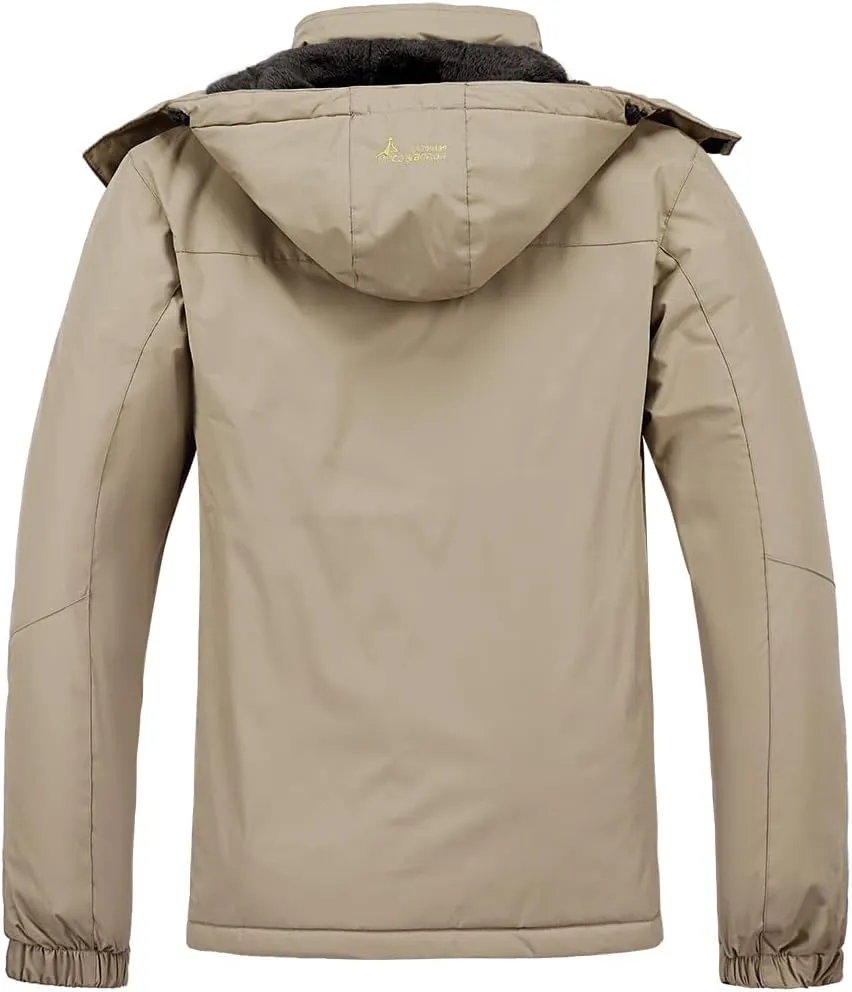 Men's Ski Jacket Warm Winter Snow Coat Waterproof Mountain Windbreaker Snowboarding Jacket Hooded for Hiking Traval