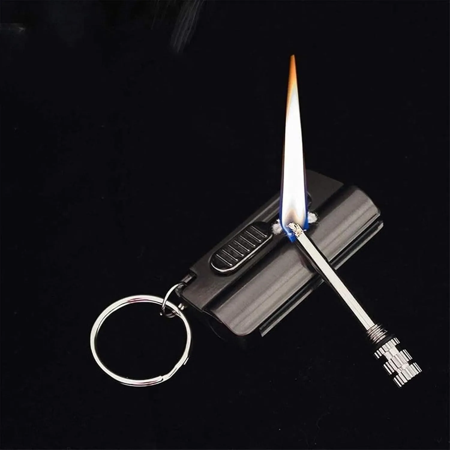 Metal Lighter, Portable Lighter, Kerosene Lighter, Windproof and Waterproof Lighter, Multi-Function Lighter (Without Fuel)(Gold)