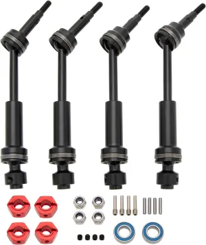 MEUS RACING Steel Front Rear Drive Shaft CVD Driveshaft Kit for 1/10 Traxxas Slash/Hoss/Jato/Rustler 4X4 9051R 9052R RC Car