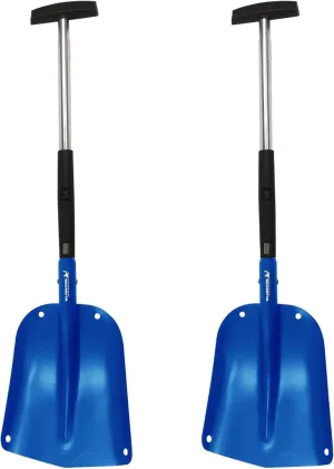 Michelin Ultra Compact 40" Folding Utility Snow Shovel for Car Emergency, Blue, Telescoping Handle, Collapsible, Lightweight, Winter Survival Gear, for SUV, Truck, Snowmobile, Camping - 2 Pack