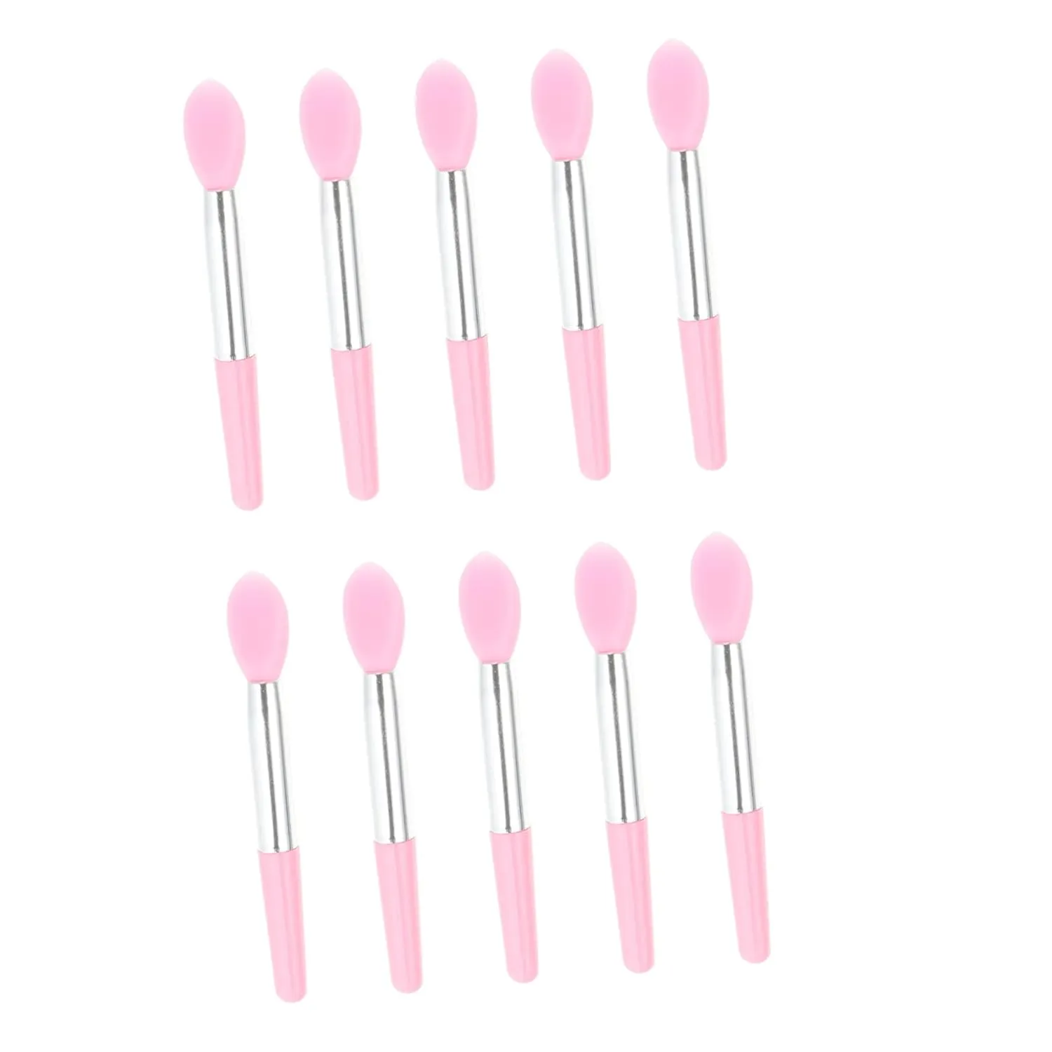 Mikinona 50pcs Silicone Lip Brush Portable Eye Makeup Applicators for Eyeshadow Lipstick Lightweight Easy to Clean for Salon Home Use Women