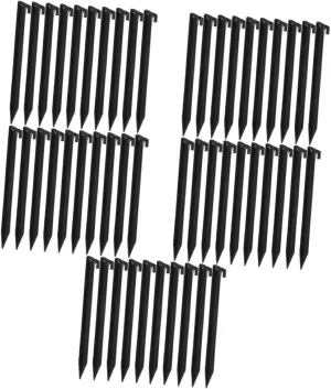Milisten 5sets Stable Support Plastic Tent Stakes Tent Pegs Canopy Awning Heavy Duty Stakes for Outdoor Use 10pcs*5