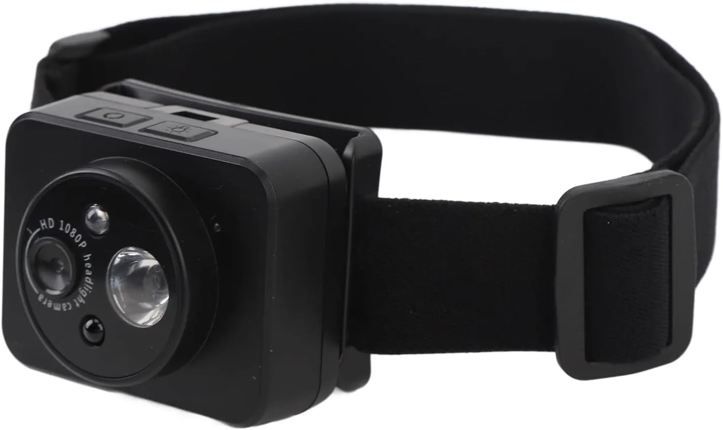 Mini Head Mounted Action Camera with Light, 2MP 1080P 45° Adjustable Headlamp Headlight Body Camera, Gesture Control Light Wearable Camera