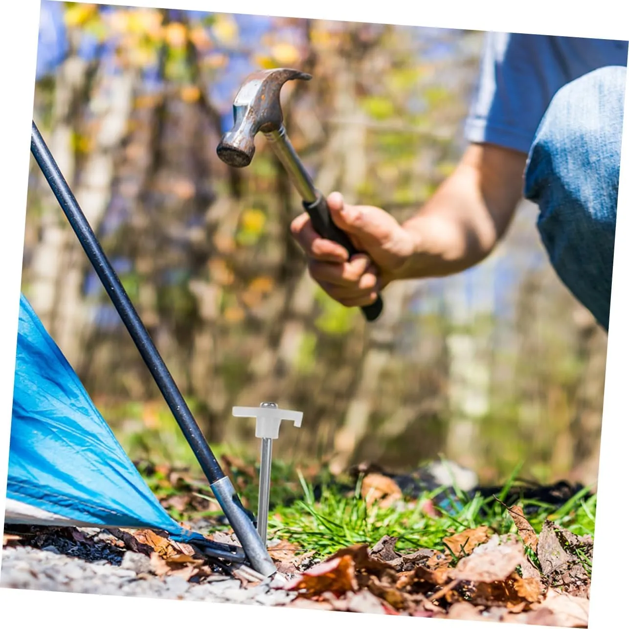 Mipcase 6pcs Heavy Duty Tent Stakes Portable Resistant Camping Pegs for Tents Tarps Ground Anchors for Outdoor Use Gardening Secure Camping