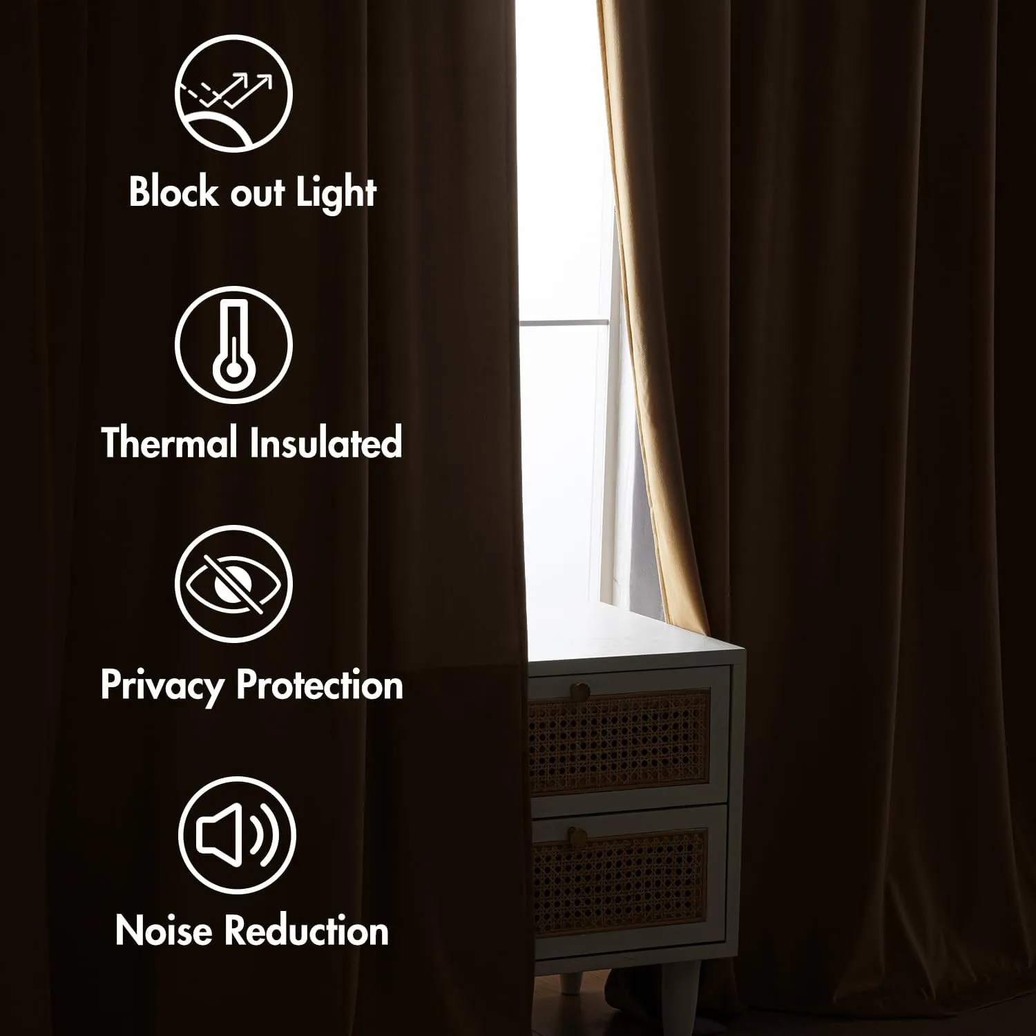 MIULEE Gold Velvet Curtains 108 inches 2 Panels - Luxury Room Darkening Window Drapes for Bedroom Living Room Thermal Insulated Super Soft Blackout Extra Long, Back Tab Rod Pocket Pinch Pleated